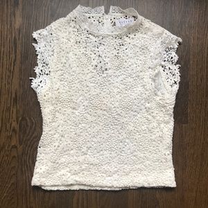 Velvet by Graham & Spencer Cream Crochet Top